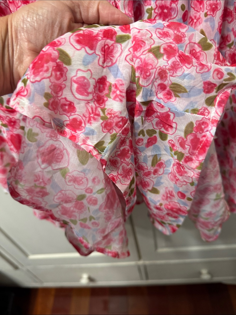 Floral Pink Ruffle Skort - Picture 6 of 7